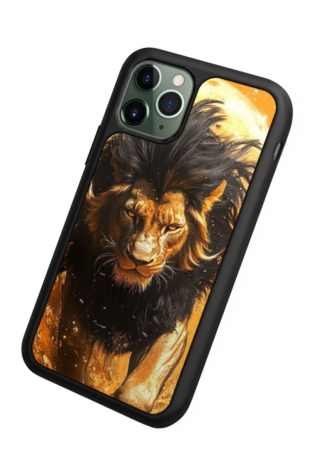 iPhone 11 Pro Max Uyumlu Aslan Tasarımlı Glossy Premium Kılıf