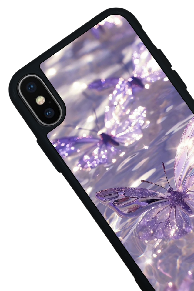 iPhone XS Max Uyumlu Kelebek Tasarımlı Glossy Premium Kılıf