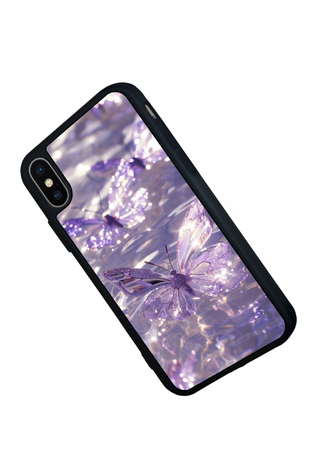 iPhone XS Max Uyumlu Kelebek Tasarımlı Glossy Premium Kılıf