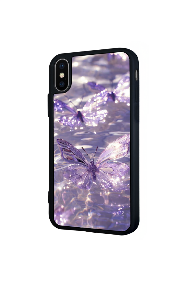 iPhone XS Max Uyumlu Kelebek Tasarımlı Glossy Premium Kılıf