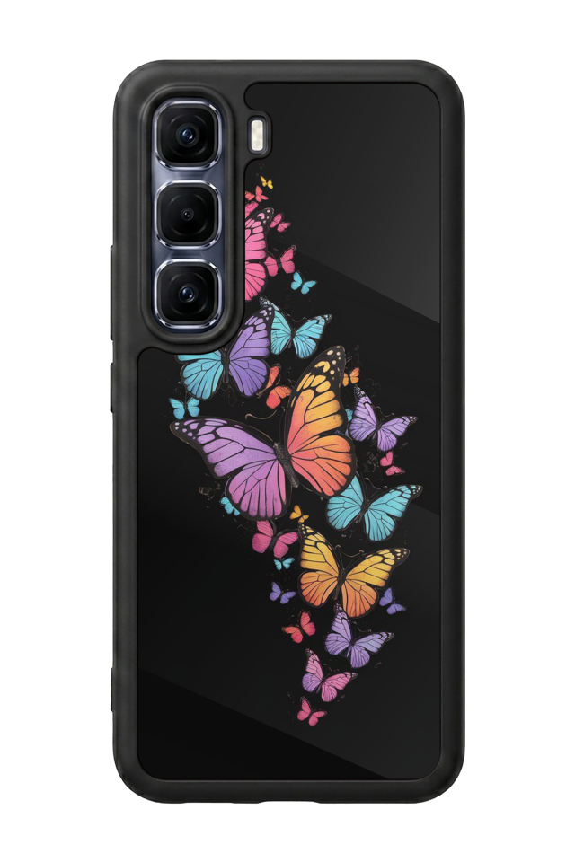 Infinix Hot 60 Pro Plus Uyumlu Kelebek Tasarımlı Glossy Premium Kılıf
