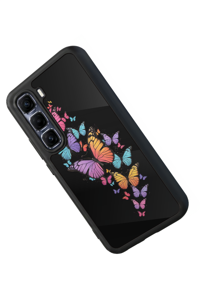Infinix Hot 60 Pro Plus Uyumlu Kelebek Tasarımlı Glossy Premium Kılıf