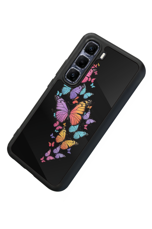 Infinix Hot 60 Pro Plus Uyumlu Kelebek Tasarımlı Glossy Premium Kılıf