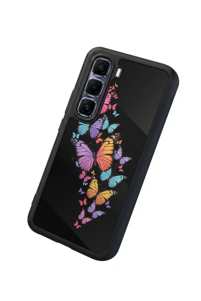 Infinix Hot 60 Pro Plus Uyumlu Kelebek Tasarımlı Glossy Premium Kılıf