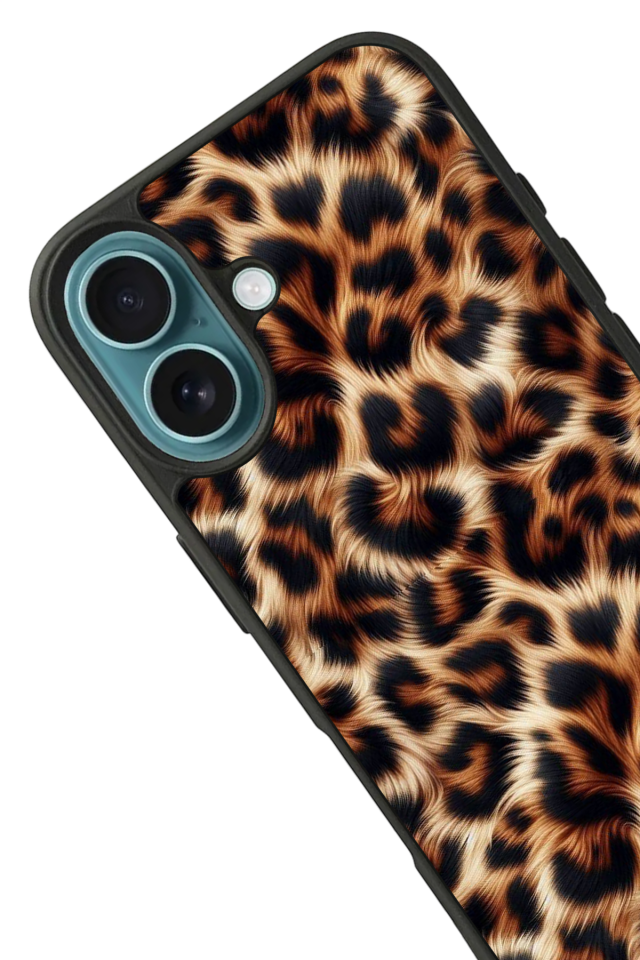 iPhone 16 Plus Uyumlu Leopar Tasarımlı Glossy Premium Kılıf