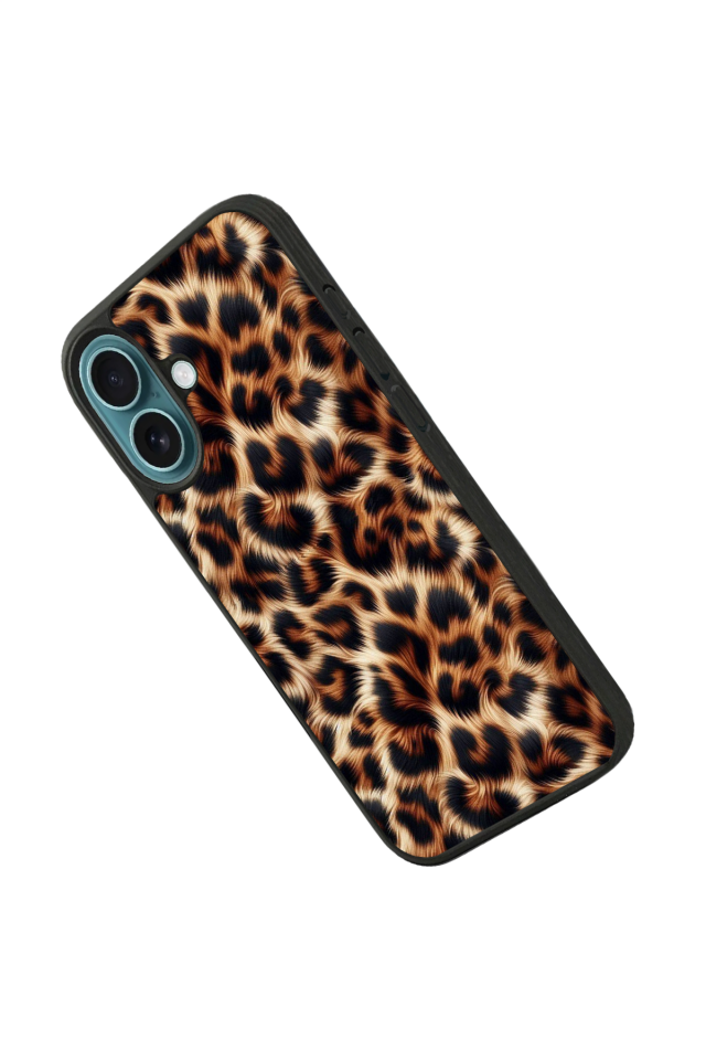 iPhone 16 Plus Uyumlu Leopar Tasarımlı Glossy Premium Kılıf