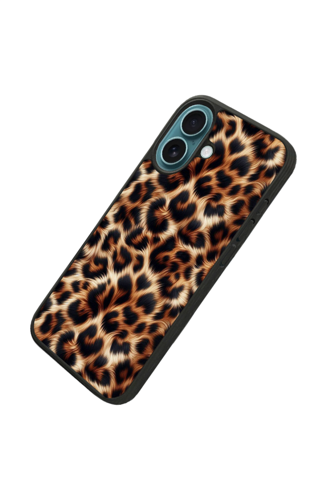 iPhone 16 Plus Uyumlu Leopar Tasarımlı Glossy Premium Kılıf