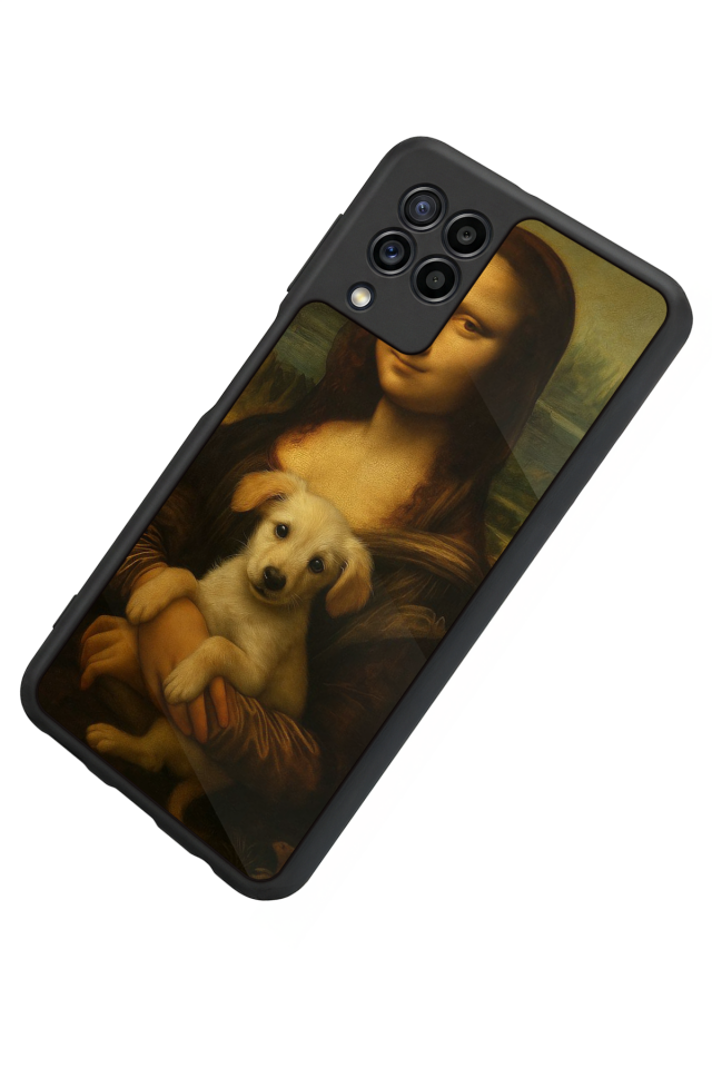 Samsung Galaxy M22 Uyumlu Monalisa Tasarımlı Glossy Premium Kılıf
