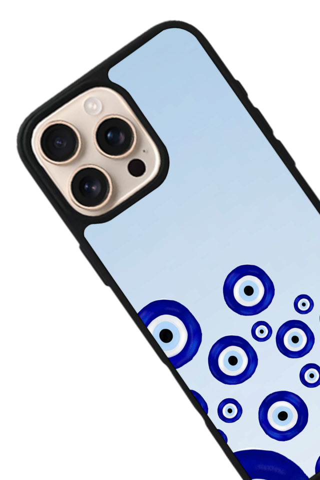 iPhone 14 Pro Uyumlu Nazar Tasarımlı Glossy Premium Kılıf