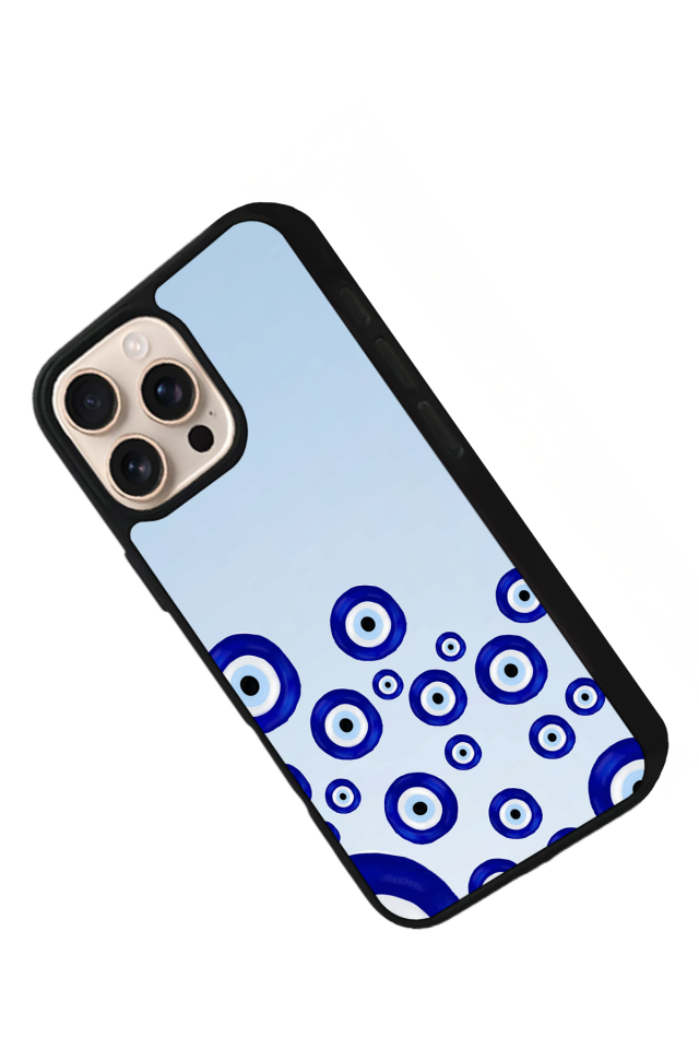 iPhone 14 Pro Uyumlu Nazar Tasarımlı Glossy Premium Kılıf