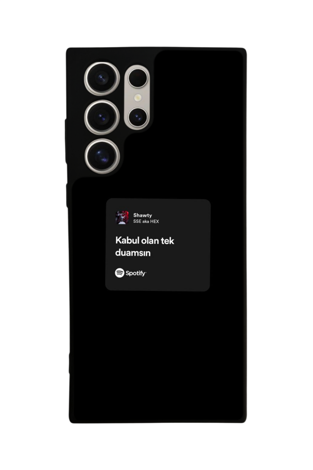 Samsung Galaxy S22 Ultra Uyumlu Sarki Sozleri Tasarımlı Glossy Premium Kılıf