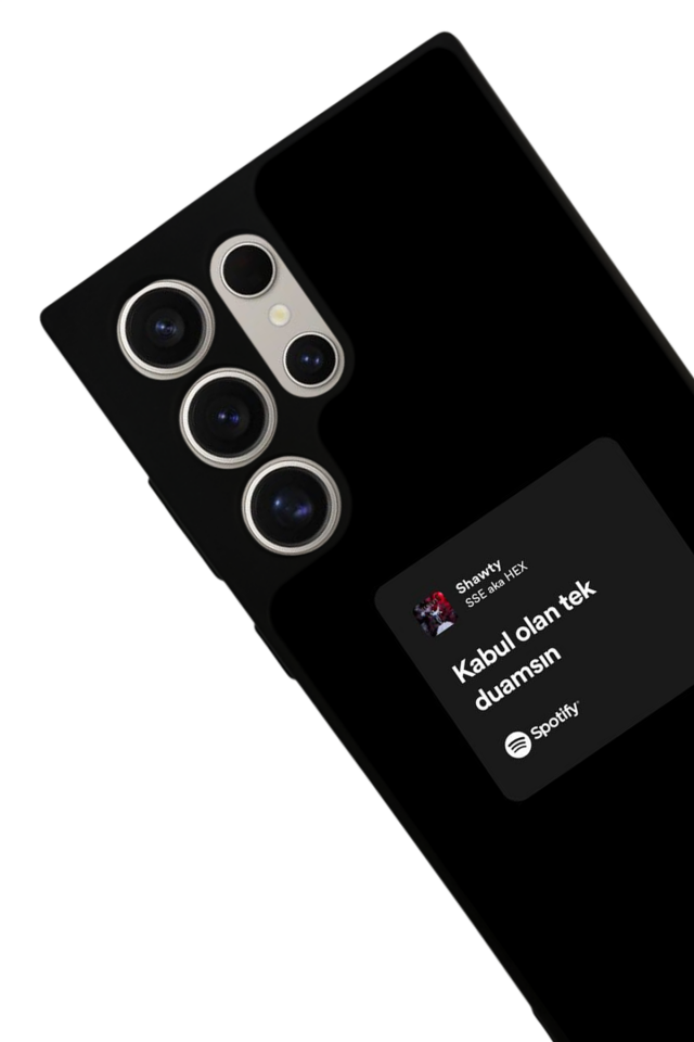 Samsung Galaxy S22 Ultra Uyumlu Sarki Sozleri Tasarımlı Glossy Premium Kılıf