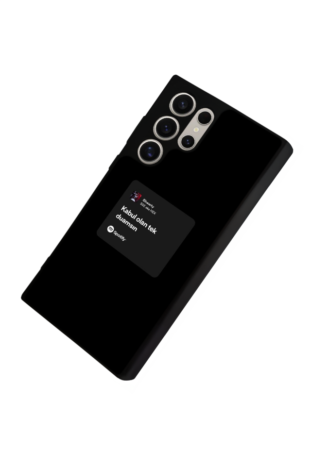 Samsung Galaxy S22 Ultra Uyumlu Sarki Sozleri Tasarımlı Glossy Premium Kılıf
