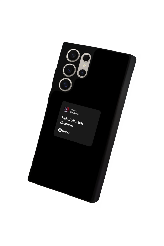 Samsung Galaxy S22 Ultra Uyumlu Sarki Sozleri Tasarımlı Glossy Premium Kılıf