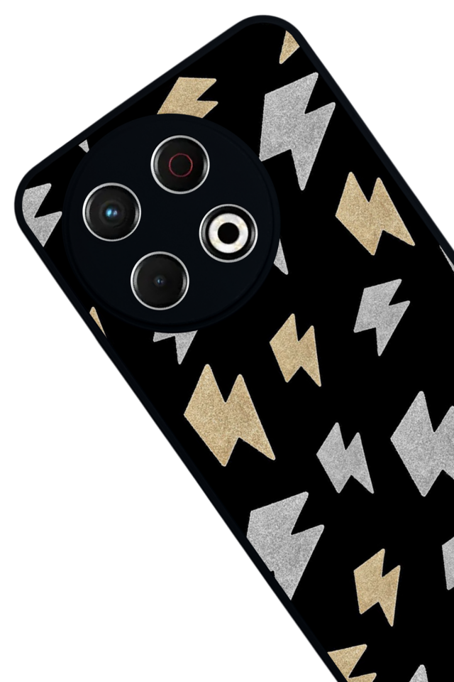 Tecno Spark 30 Pro Uyumlu Simsek Tasarımlı Glossy Premium Kılıf