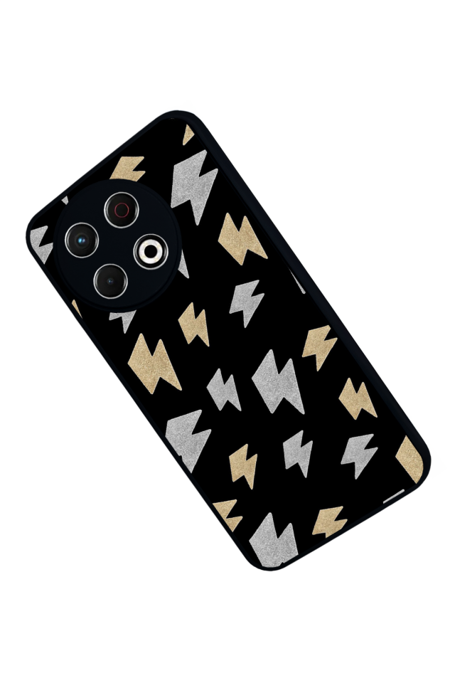 Tecno Spark 30 Pro Uyumlu Simsek Tasarımlı Glossy Premium Kılıf