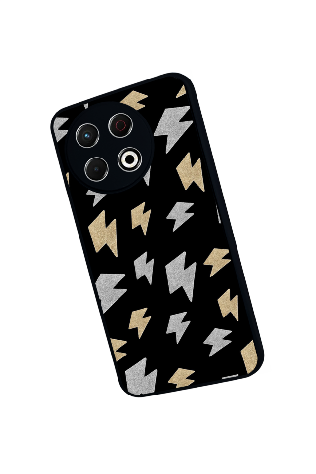 Tecno Spark 30 Pro Uyumlu Simsek Tasarımlı Glossy Premium Kılıf