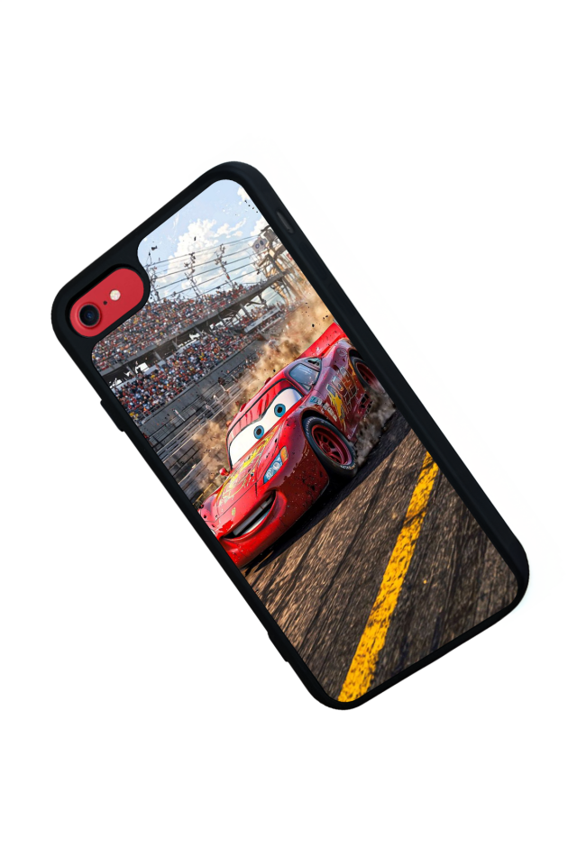 iPhone 8 Uyumlu Şimsek McQueen Tasarımlı Glossy Premium Kılıf