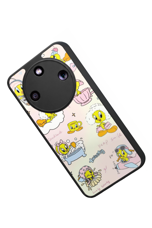 Honor Magic 8 Lite Uyumlu Tweety Tasarımlı Glossy Premium Kılıf