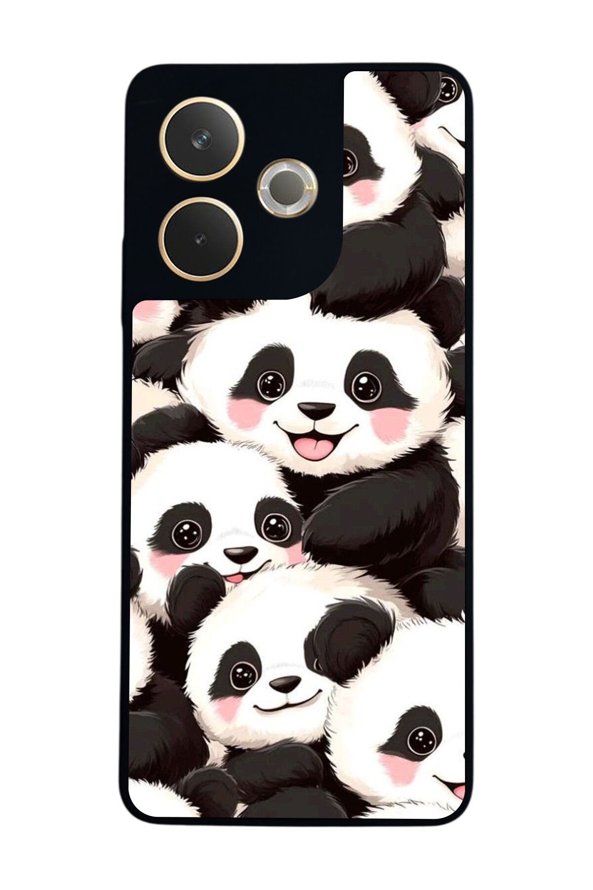 Oppo A5 Pro Uyumlu Panda Tasarımlı Glossy Premium Kılıf
