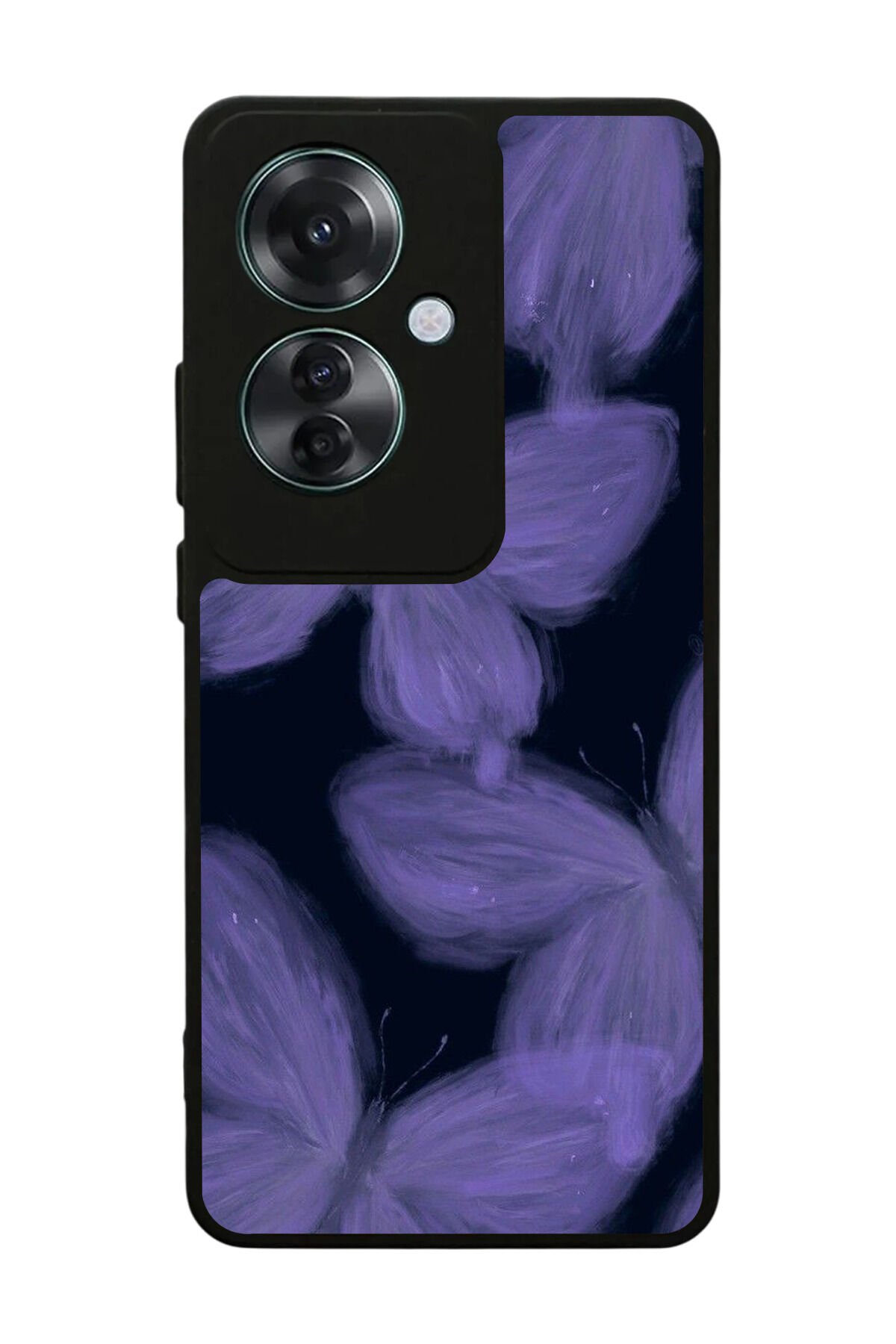Oppo Reno 11F Uyumlu Kelebek Tasarımlı Glossy Premium Kılıf