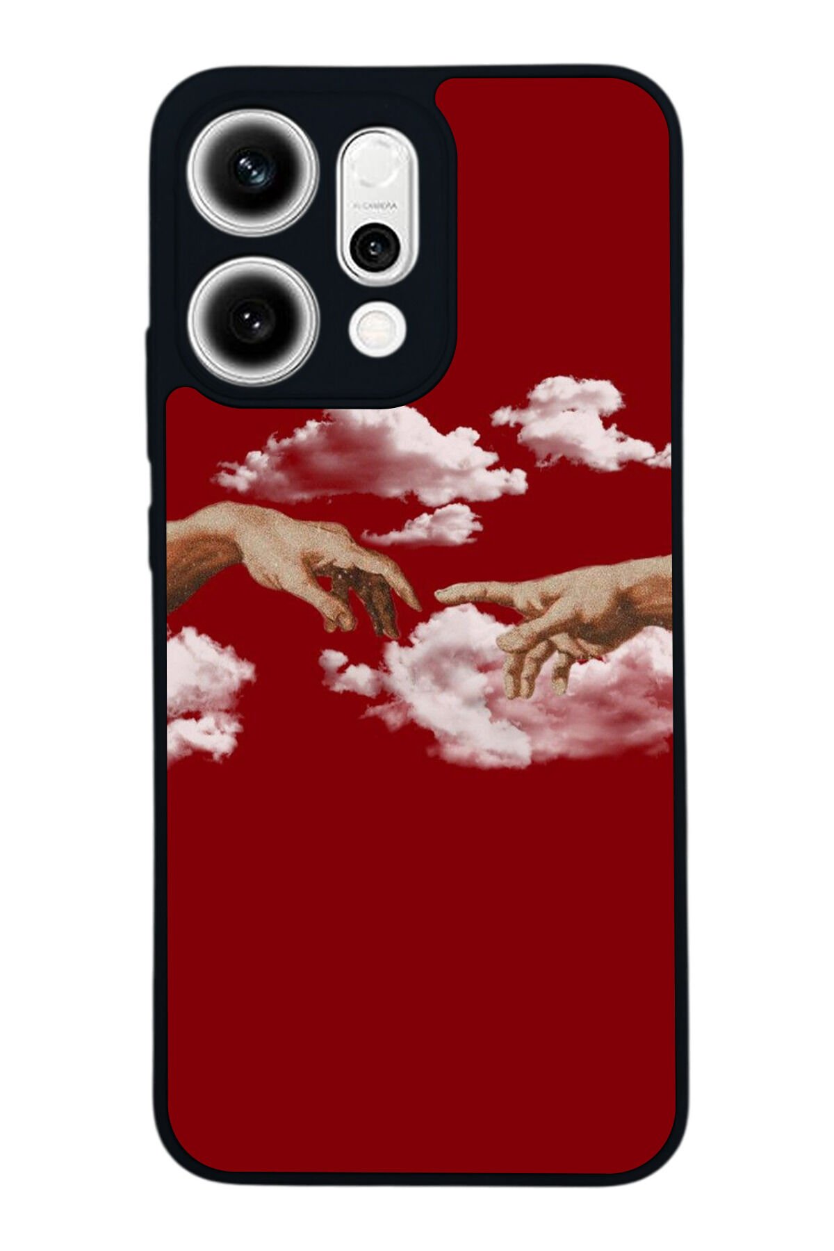 Oppo Reno 14 Uyumlu Kirmizi Tasarımlı Glossy Premium Kılıf