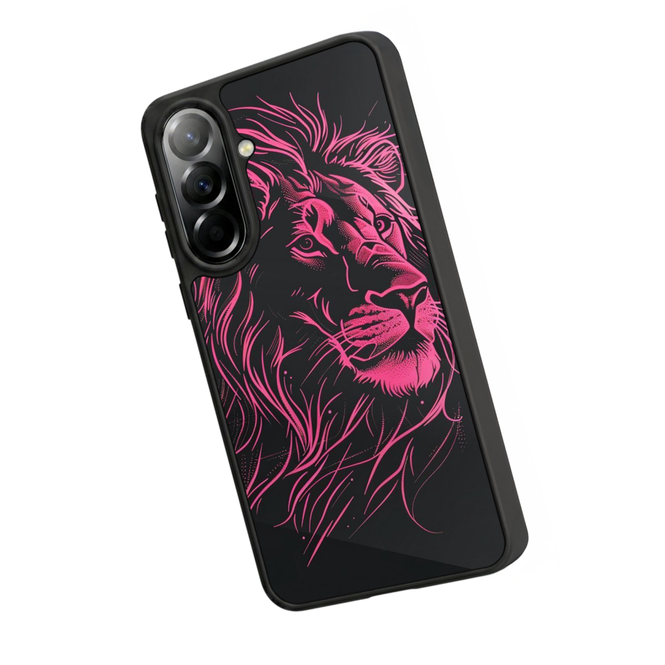 Samsung Galaxy A37 Uyumlu Aslan Tasarımlı Glossy Premium Kılıf