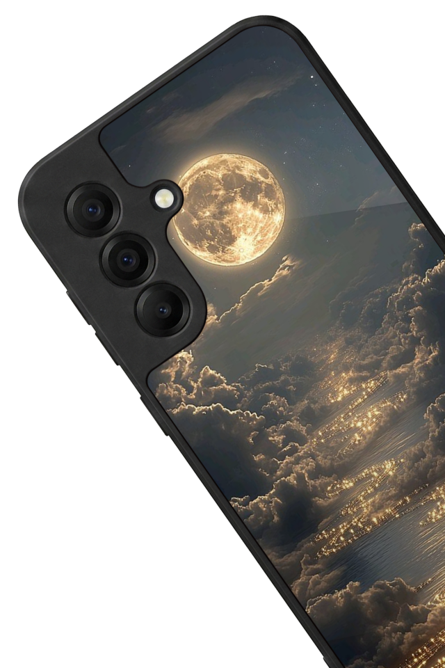 Samsung Galaxy A17 Uyumlu Ay Tasarımlı Glossy Premium Kılıf