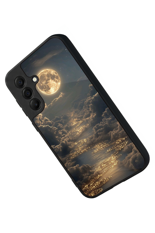 Samsung Galaxy A17 Uyumlu Ay Tasarımlı Glossy Premium Kılıf