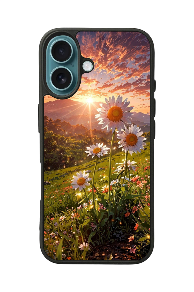 iPhone 16 Uyumlu Cicek Tasarımlı Glossy Premium Kılıf