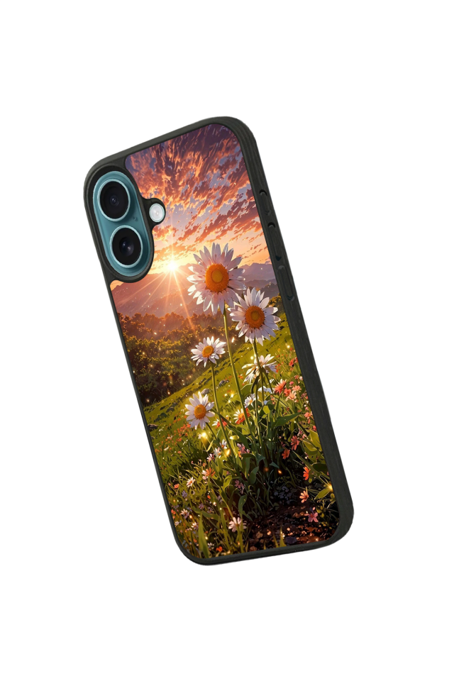 iPhone 16 Uyumlu Cicek Tasarımlı Glossy Premium Kılıf