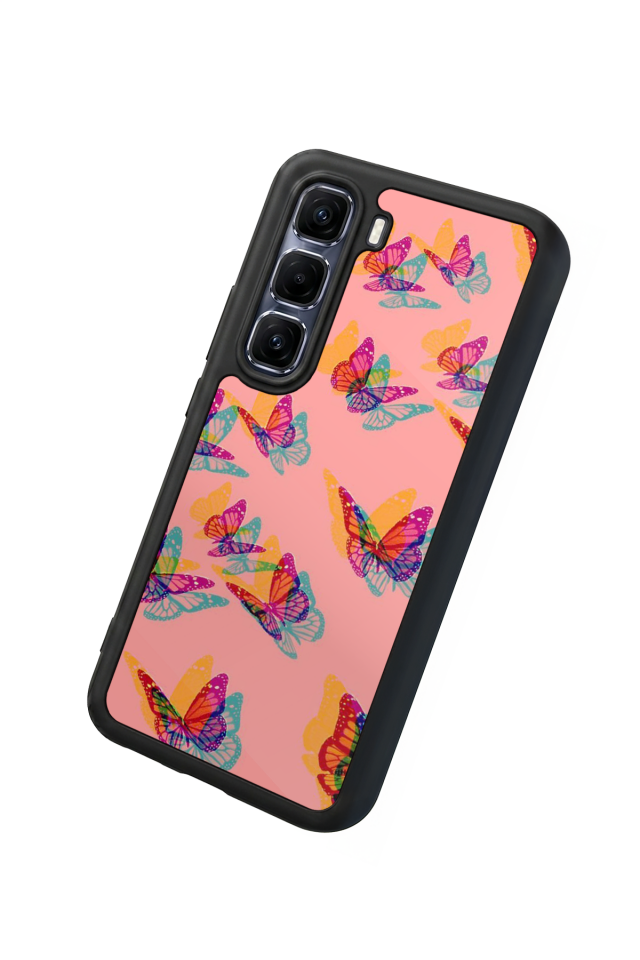 Infinix Hot 60 Pro Plus Uyumlu Kelebek Tasarımlı Glossy Premium Kılıf