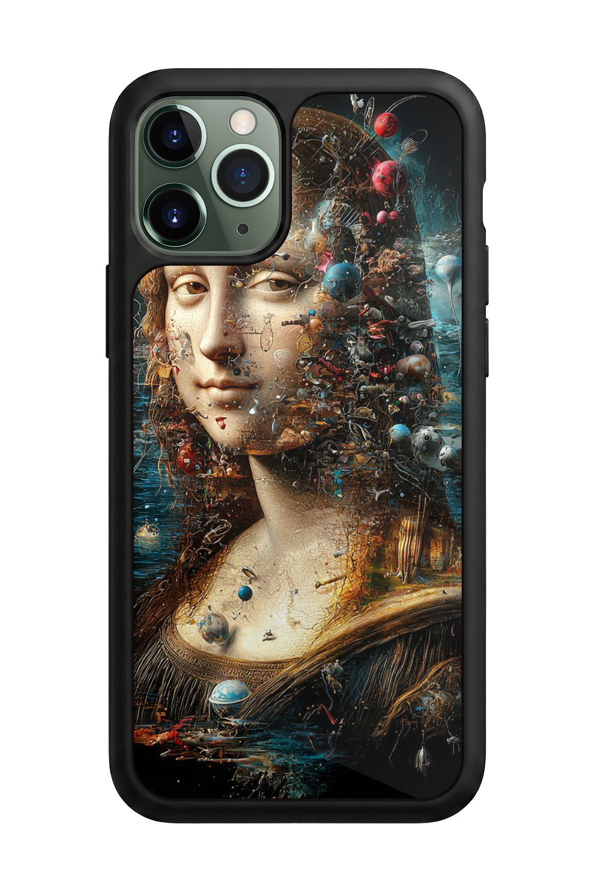 iPhone 11 Pro Uyumlu Monalisa Tasarımlı Glossy Premium Kılıf