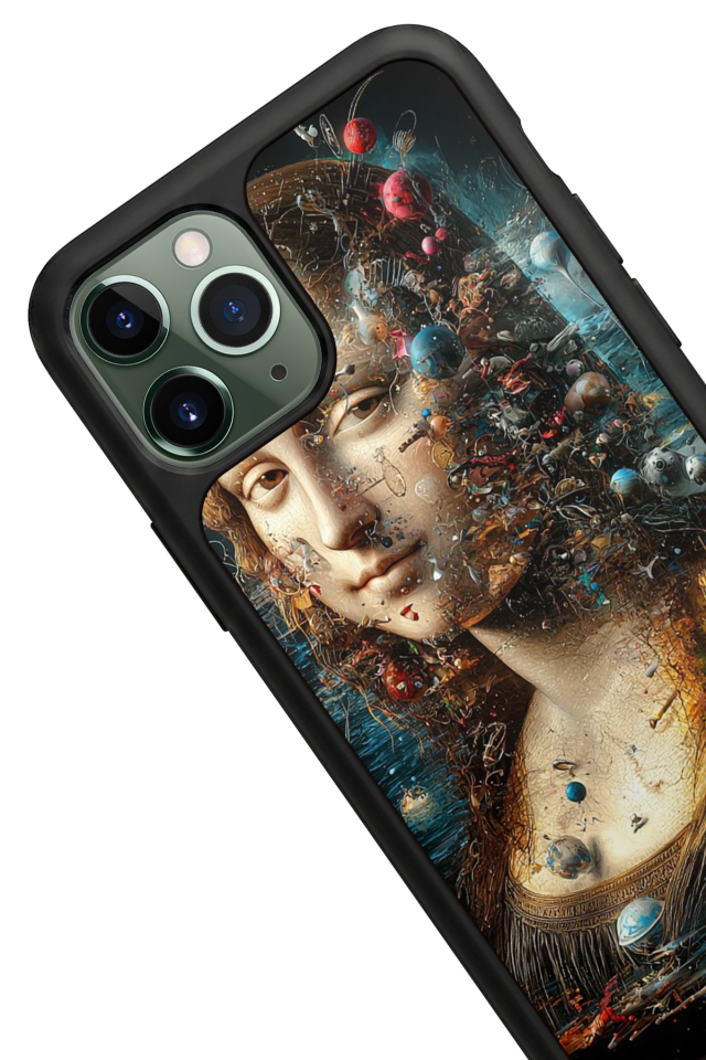 iPhone 11 Pro Uyumlu Monalisa Tasarımlı Glossy Premium Kılıf