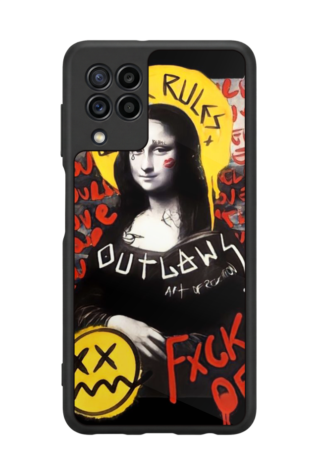 Samsung Galaxy M22 Uyumlu Monalisa Tasarımlı Glossy Premium Kılıf