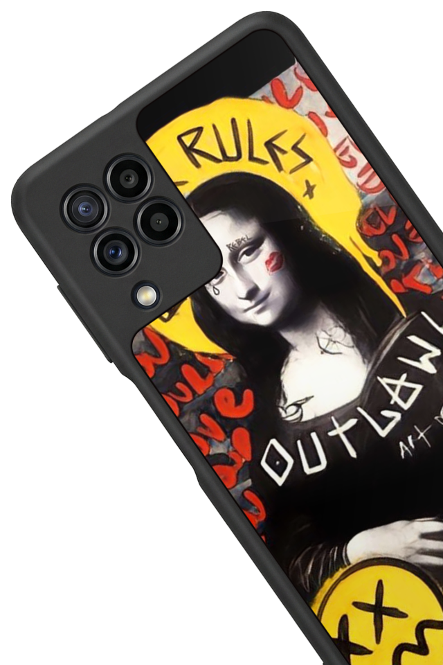 Samsung Galaxy M22 Uyumlu Monalisa Tasarımlı Glossy Premium Kılıf