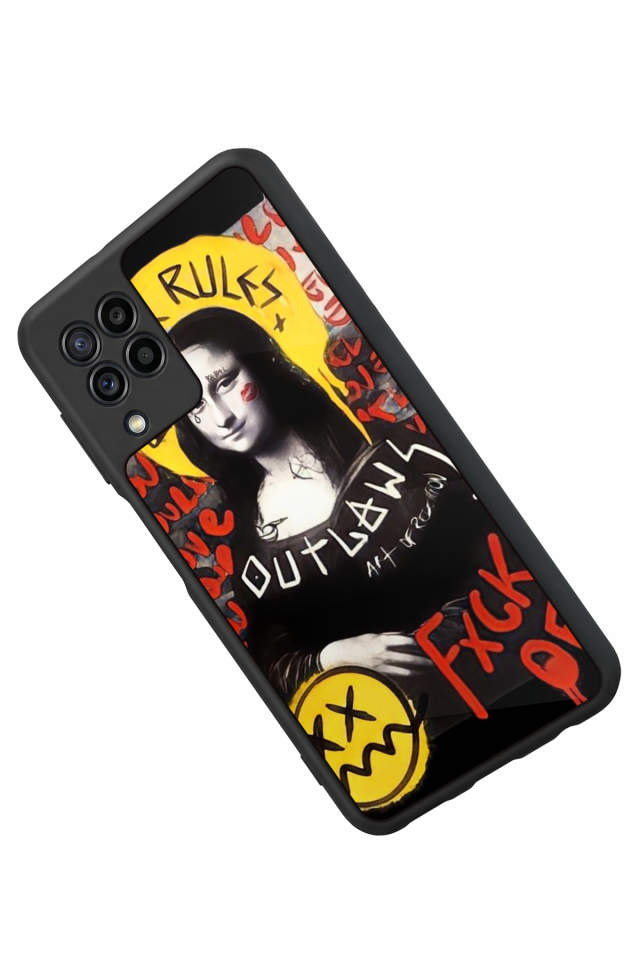 Samsung Galaxy M22 Uyumlu Monalisa Tasarımlı Glossy Premium Kılıf