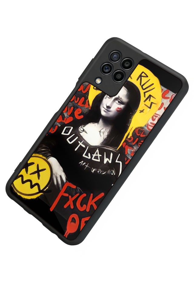 Samsung Galaxy M22 Uyumlu Monalisa Tasarımlı Glossy Premium Kılıf
