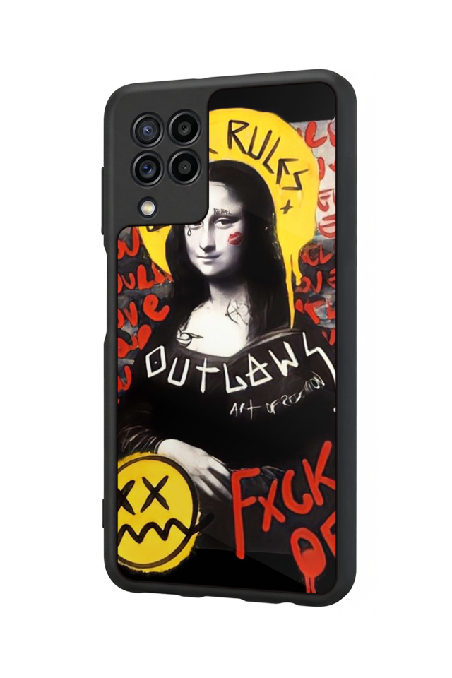 Samsung Galaxy M22 Uyumlu Monalisa Tasarımlı Glossy Premium Kılıf