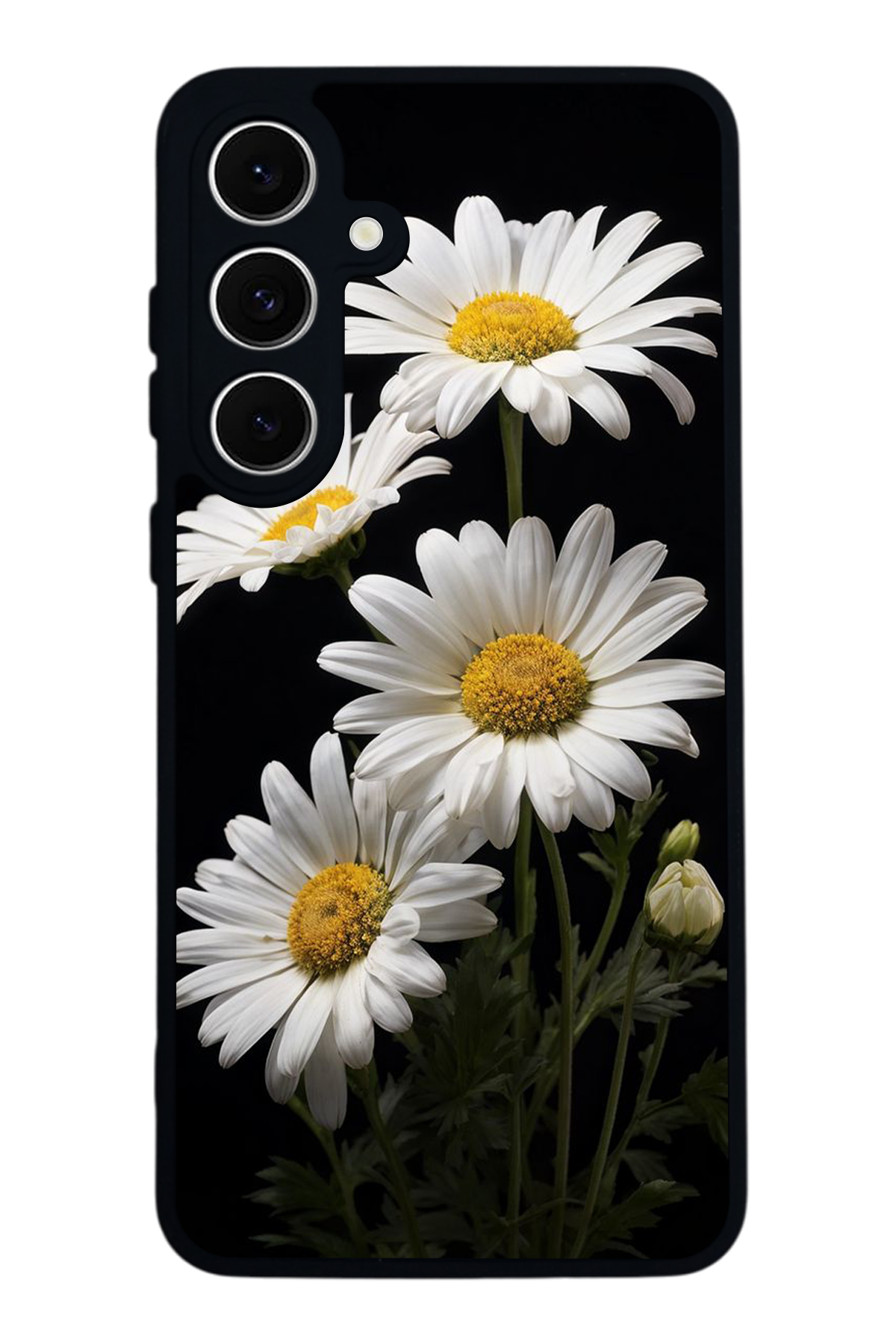 Samsung Galaxy S24 FE Uyumlu Papatya Tasarımlı Glossy Premium Kılıf