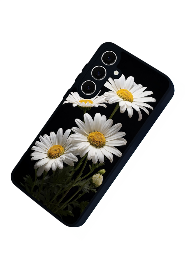 Samsung Galaxy S24 FE Uyumlu Papatya Tasarımlı Glossy Premium Kılıf