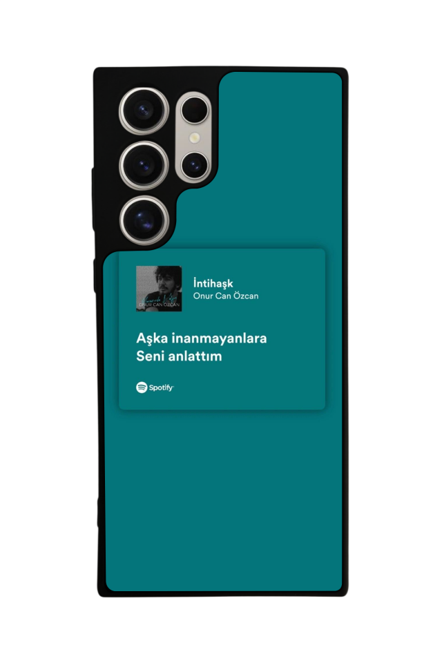 Samsung Galaxy S22 Ultra Uyumlu Sarki Sozleri Tasarımlı Glossy Premium Kılıf