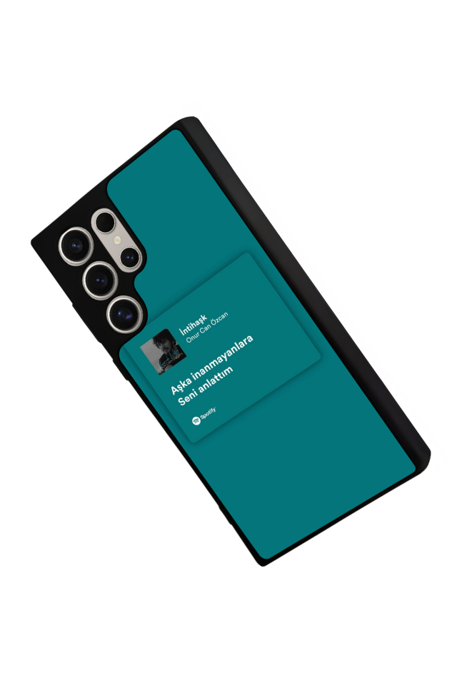 Samsung Galaxy S22 Ultra Uyumlu Sarki Sozleri Tasarımlı Glossy Premium Kılıf