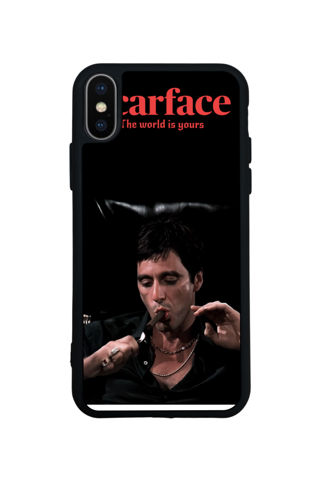iPhone X/ XS Uyumlu Scarface Tasarımlı Glossy Premium Kılıf