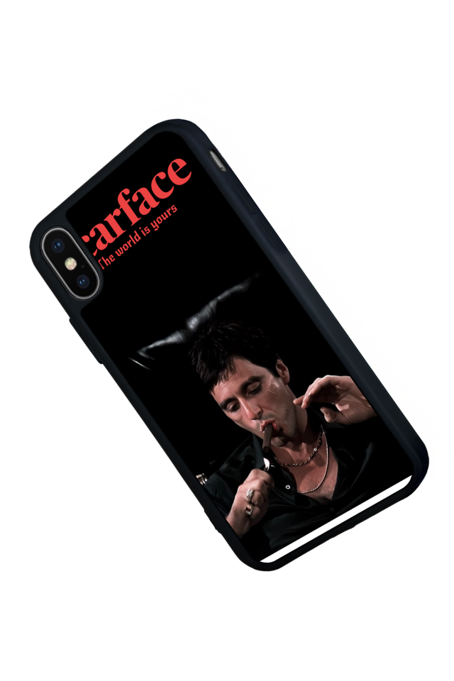 iPhone X/ XS Uyumlu Scarface Tasarımlı Glossy Premium Kılıf