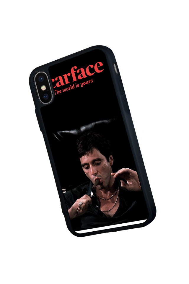 iPhone X/ XS Uyumlu Scarface Tasarımlı Glossy Premium Kılıf