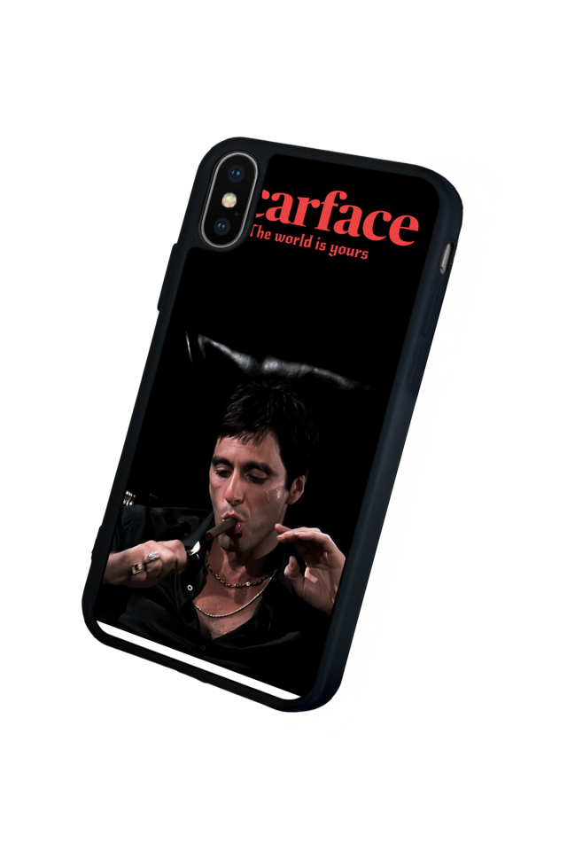 iPhone X/ XS Uyumlu Scarface Tasarımlı Glossy Premium Kılıf
