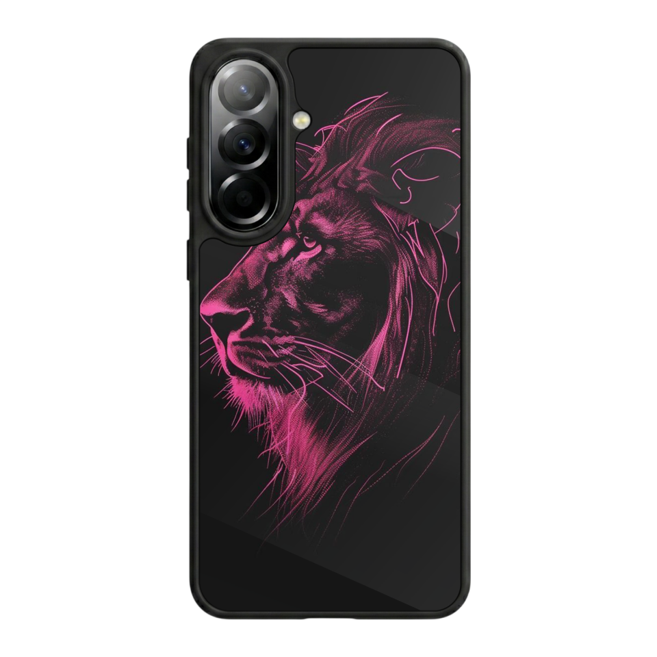 Samsung Galaxy A37 Uyumlu Aslan Tasarımlı Glossy Premium Kılıf