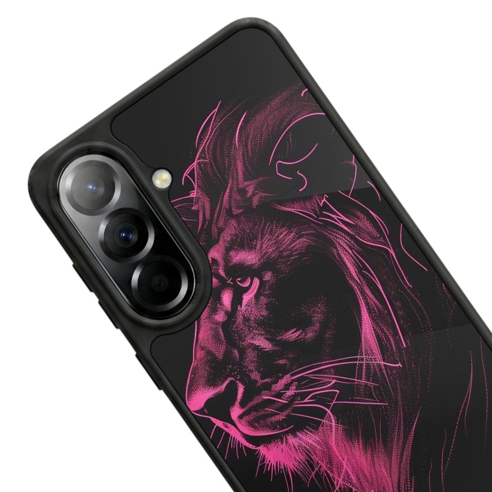 Samsung Galaxy A37 Uyumlu Aslan Tasarımlı Glossy Premium Kılıf