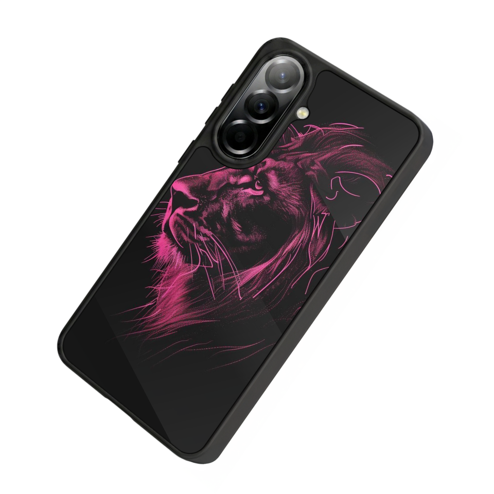 Samsung Galaxy A37 Uyumlu Aslan Tasarımlı Glossy Premium Kılıf